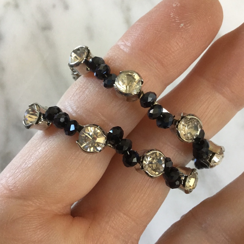 Rhinestone Hoop Earrings